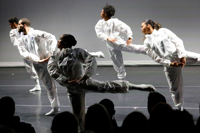 Former Dallas Black Dance Theatre dancers perform “ Psychological Warefare: A Carte...