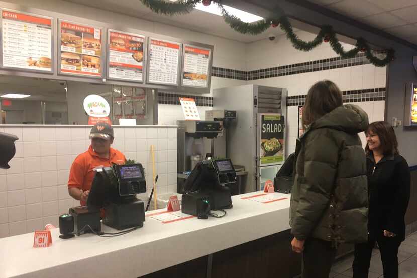 First lady Melania Trump and second lady Karen Pence visited a Whataburger in Corpus Christi...