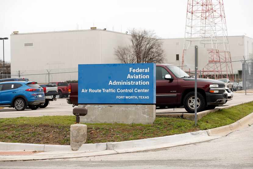 The main entrance to FAA's Fort Worth Air Route Traffic Control Center