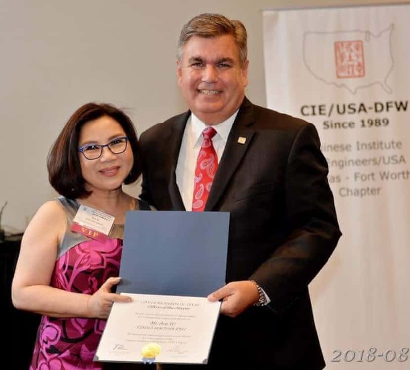 Anh Vo, owner of Cindi's NY Deli and Restaurant, received an award at the Chinese Institute...