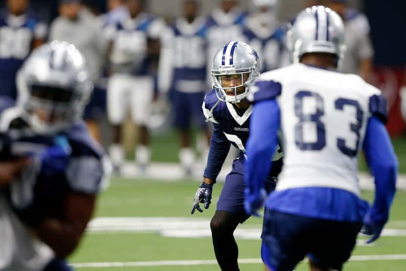 Dallas Cowboys defensive back Nolan Carroll (24) defends Dallas Cowboys wide receiver...