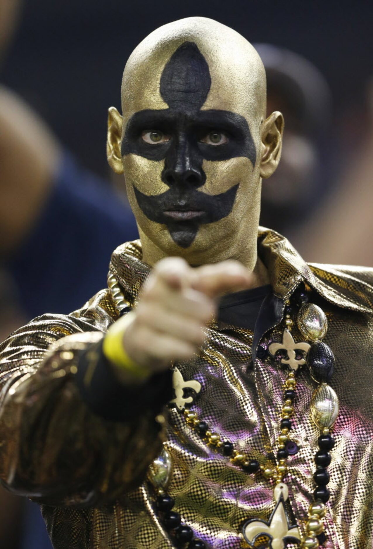 New Orleans Saints fan before the start of a game between the Dallas Cowboys and New Orleans...