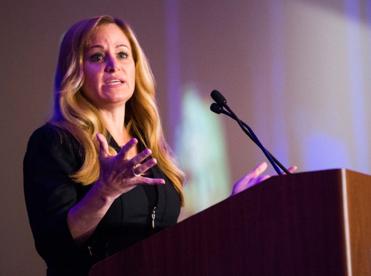 Emily Vacher, director of trust and safety for Facebook, spoke Monday about new ways that...