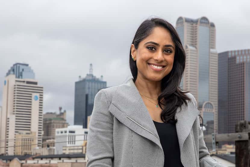 Dallas City Council District 2 candidate Sana Syed posed for a portrait at her home in...