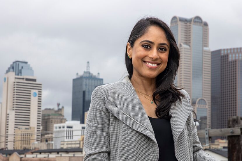 Dallas City Council District 2 candidate Sana Syed posed for a portrait at her home in...