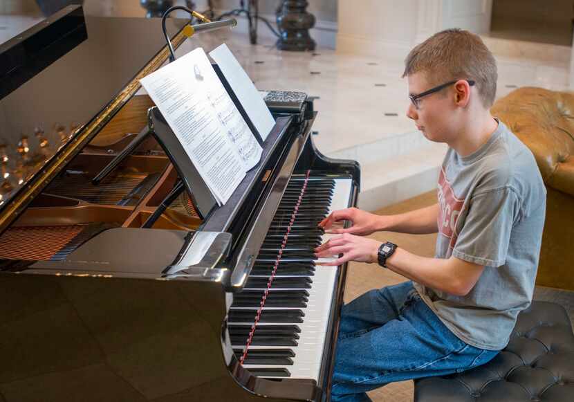 Twenty-one-year-old Ryan Bartek enjoys playing the piano and is in the Frisco youth...