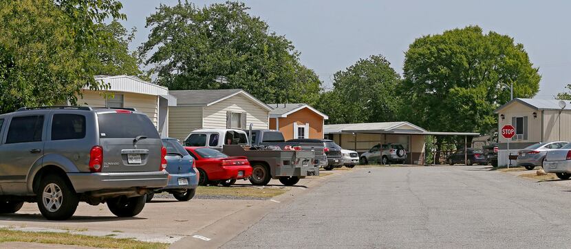 Mobile homes in the High Point Mobile Home Community on Wednesday in McKinney. (Jae S....