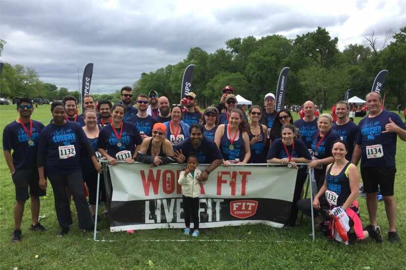 Defi Solutions workers participate in an annual spring  Fit Company Challenge  and  defi the...