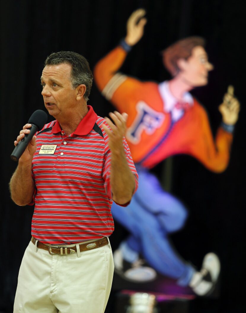 Addison Mayor Todd Meier speaks at the City of Addison's 60th Anniversary Celebration held...