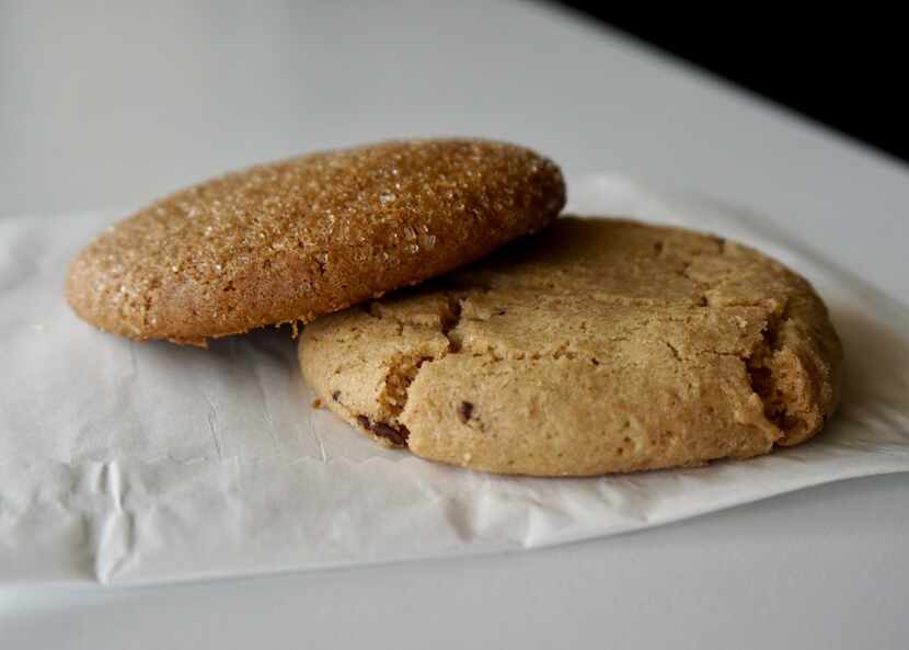 Unrefined Bakery's ginger molasses and chocolate chip cookies are among the many dairy-free...