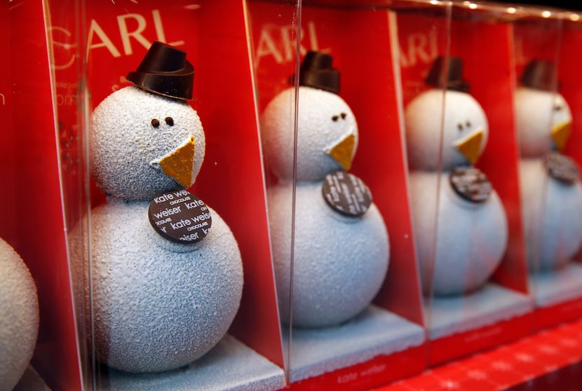 Carl the Drinking Chocolate Snowman from Kate Weiser Chocolate 