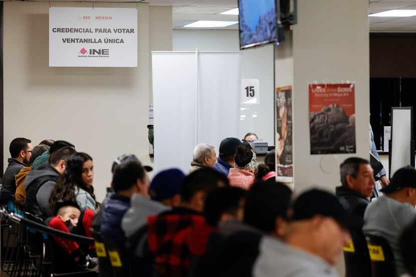 Special window for Mexican voters ID, INE, inside Consulate of Mexico, Thursday, Jan. 18,...