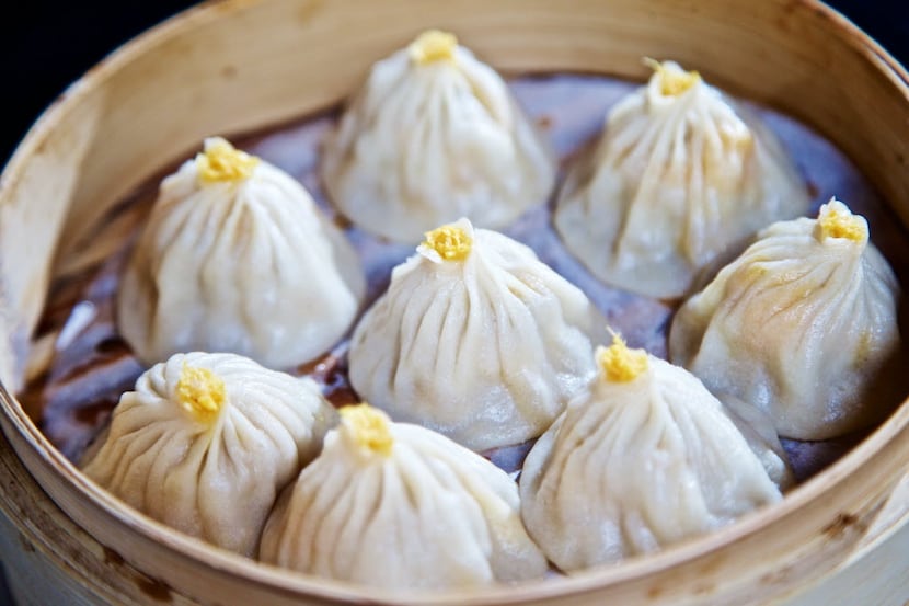 Crab meat steamed dumplings at Fortune House in Irving