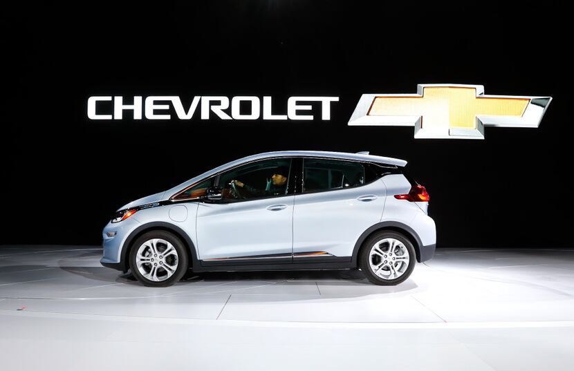 The Chevrolet Bolt, winner of the North American Car of the Year award, is on display at the...
