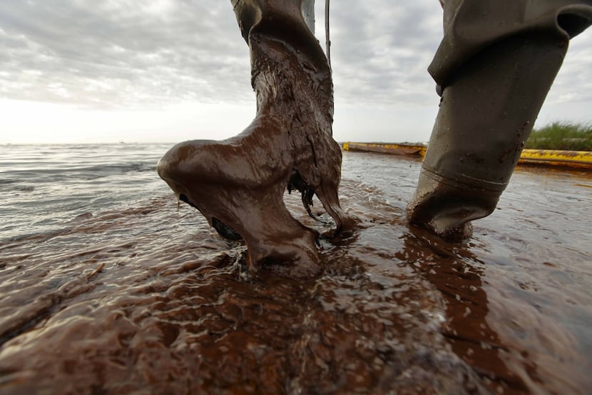 Oil coated a beach in 2010 weeks after BP tried to plug the well by a technique called a...