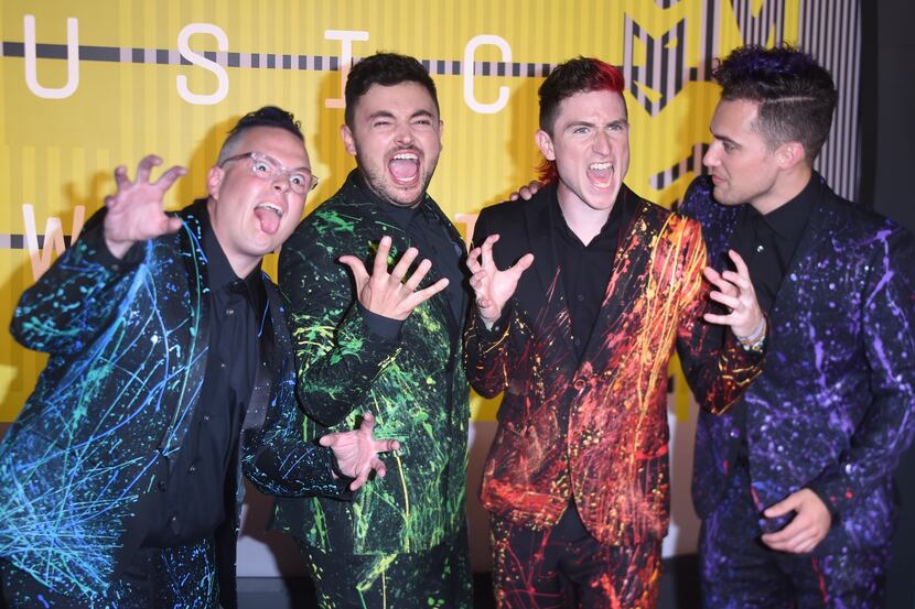 Musicians Sean Waugaman, Eli Maiman, Nicholas Petricca and Kevin Ray of Walk the Moon on the...