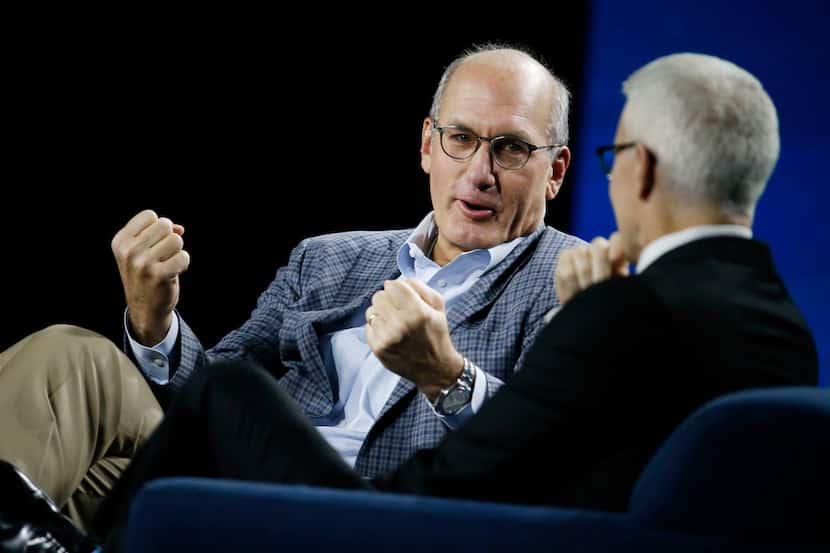 In this file photo, John Stankey, WarnerMedia CEO, was interviewed by Anderson Cooper during...