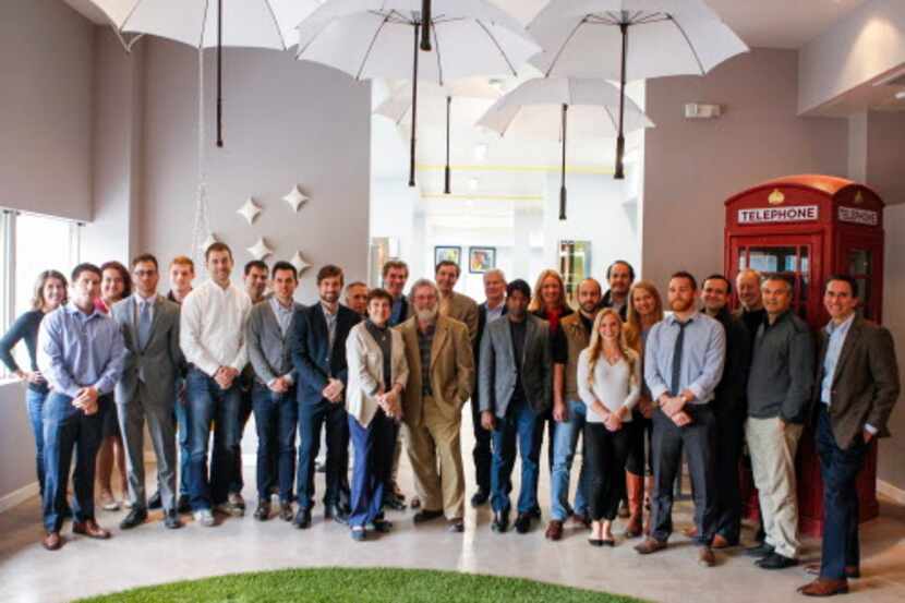  The mentors and past class of entrepreneurs at Health Wildcatters' headquarters in Dallas....