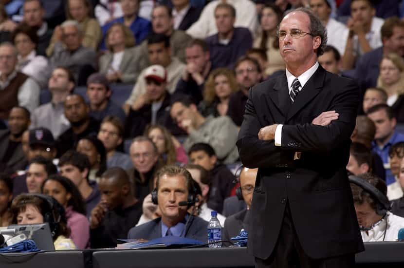 Head Coach Kevin O'Neill watches the game against the Washington Wizards on November 7, 2003...