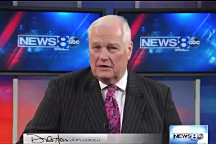 This is a frame grab of the "Unplugged" commentary by WFAA's Dale Hansen about Michael Sam...