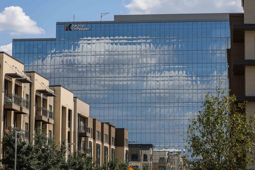 The new Keurig Dr Pepper regional headquarters on Hall Of Fame Lane in Frisco on Wednesday.