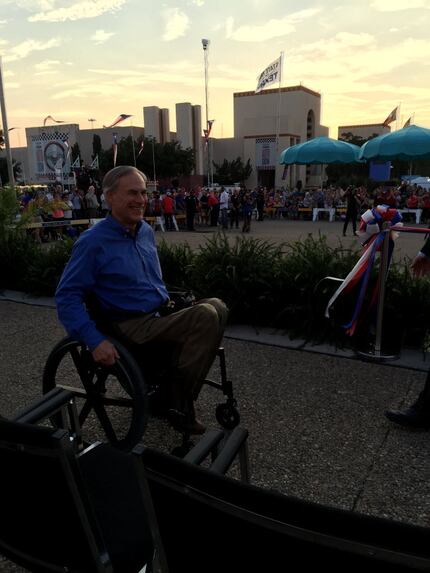 Gov. Greg Abbott visited the State Fair of Texas the night it opened.