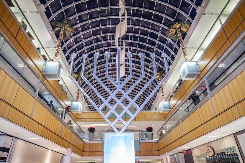 The Galleria's large-scale menorah