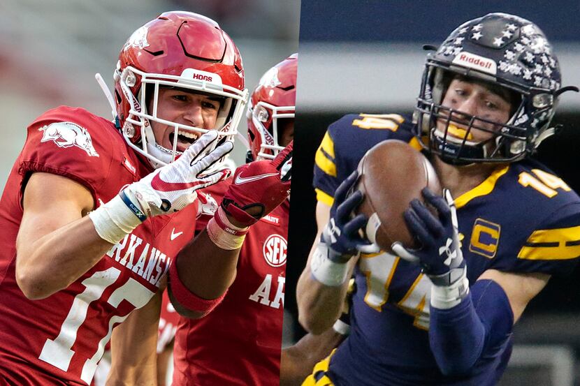 Hudson Clark in Arkansas (left, 2020) and with Highland Park (right, 2018).