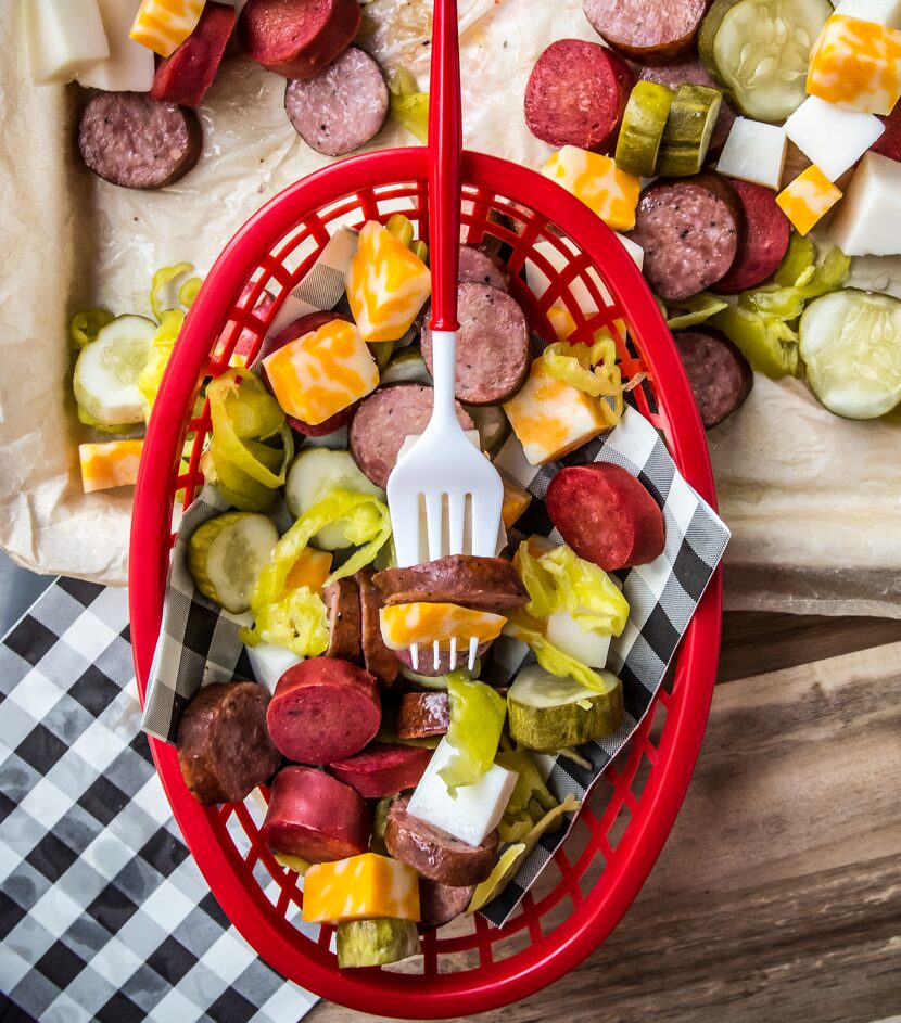 Sausage, Cheese and Pickle Platter is a recreation of a famous dish at Champy s Famous Fried...