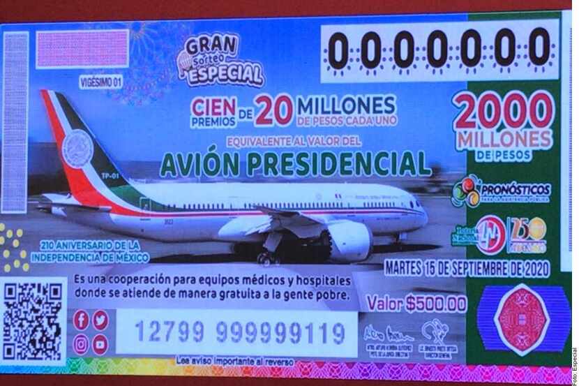 AMLO dijo el viernes que decidió rifar el avión presidencial de México.
