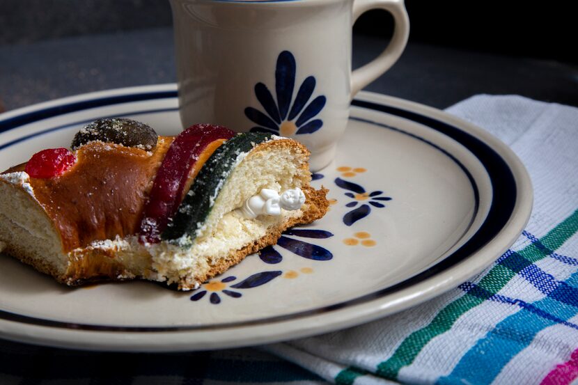 The hidden baby Jesus figurines inside the bread represent how his parents hid him to...