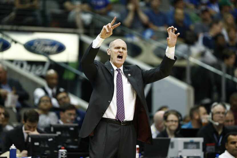 Dallas Mavericks head coach Rick Carlisle yells  during their game against Charlotte Hornets...