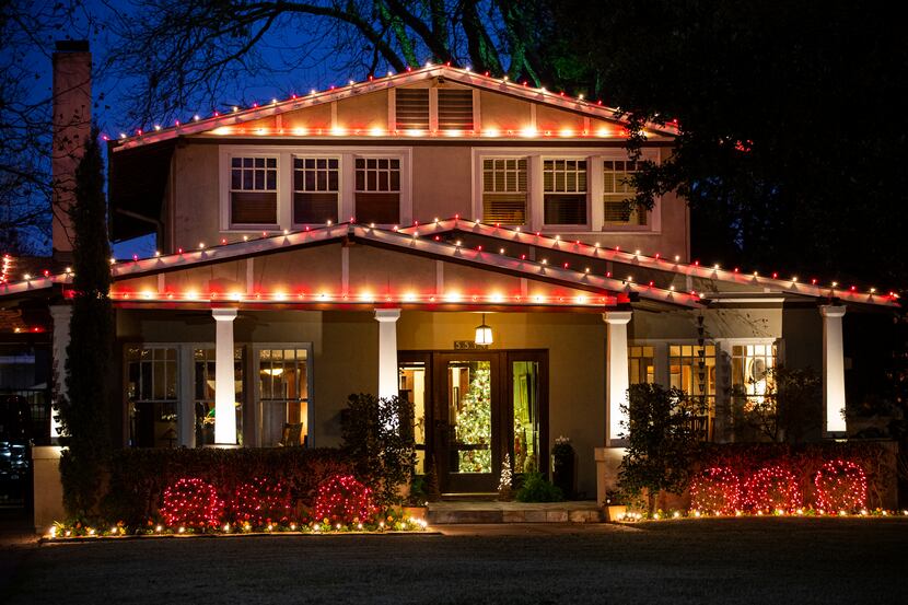Christmas lights illuminate a home in the Swiss Ave. area of East Dallas. (Brandon...