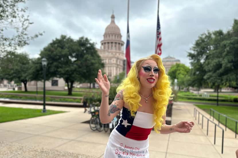 Austin-based drag queen Brigitte Bandit discusses Senate Bill 12, an effort to ban minors...