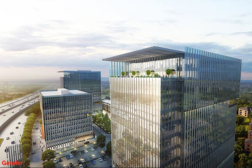 The Auspire office campus, shown in a rendering, is part of the 40-acre Gate development on...