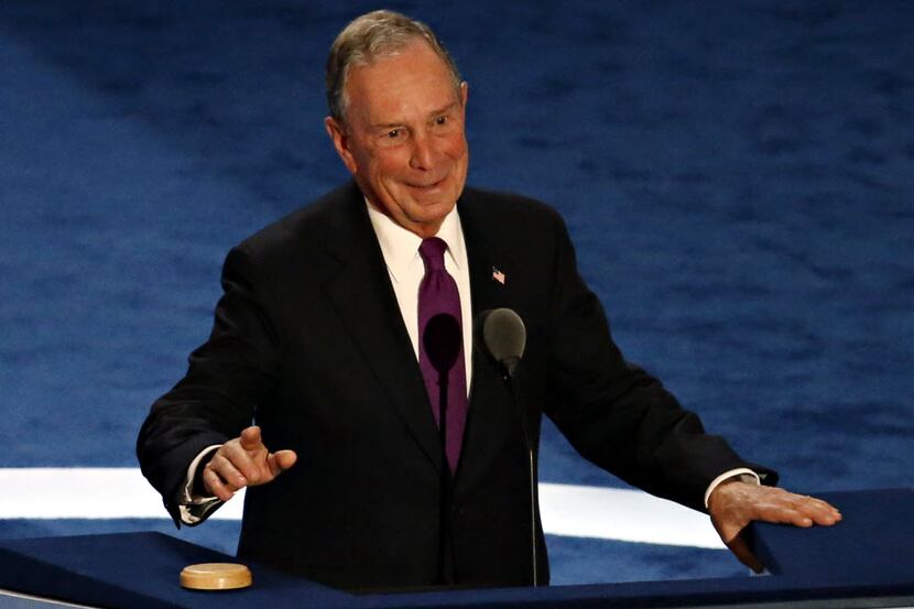 Former New York City Mayor Michael Bloomberg spoke during the Democratic National Convention...