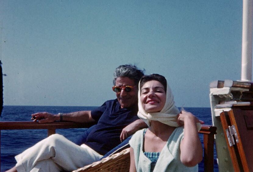 Aristotle Onassis with Maria Callas, from the documentary Maria by Callas: In Her Own Words. 