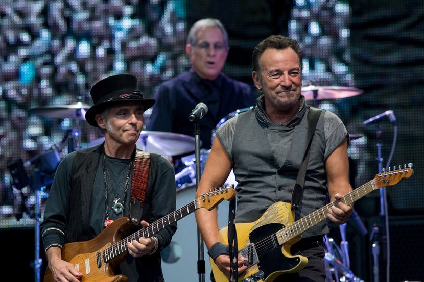 Nils Lofgren Max Weinberg and Bruce Springsteen performs concert on July 3, 2016 in Milan,...