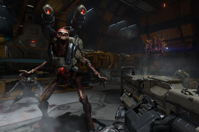 An image from Doom's single-player, which is not its multiplayer, but it will hopefully be...