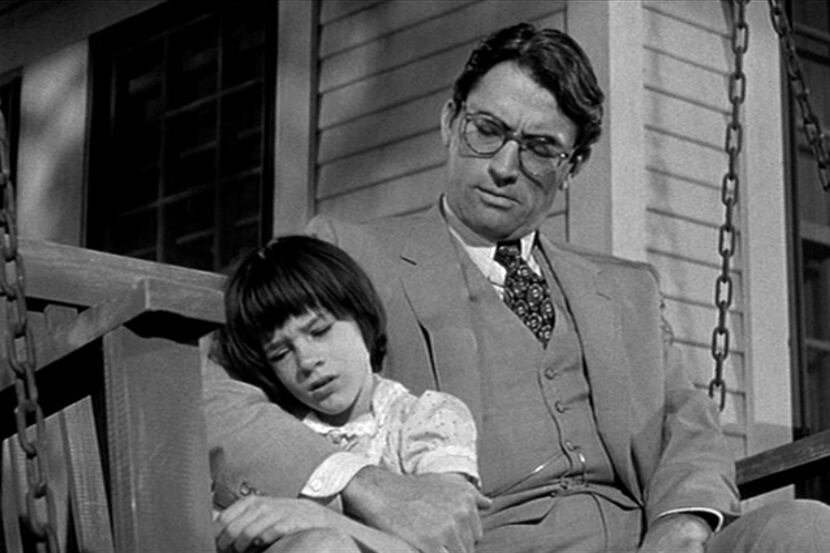 Mary Badham and Gregory Peck in the 1962 film "To Kill a Mockingbird."