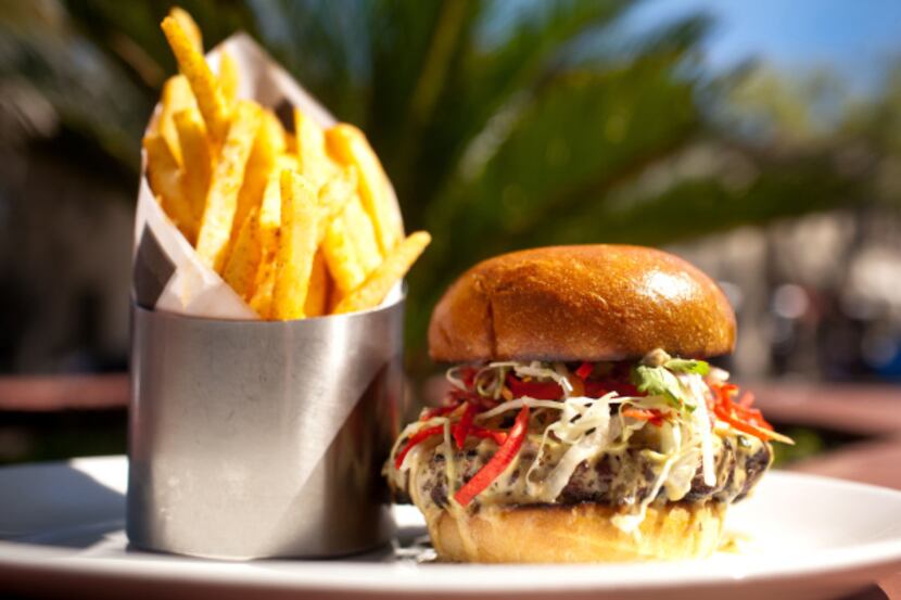 Only served part of the year, Marquee Grill and Bar's Hatch Chile Cheeseburger ($16), is a...