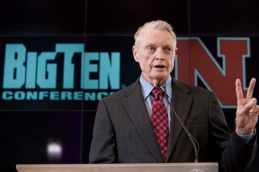 In this June 11, 2010, file photo, Nebraska's athletic director Tom Osborne speaks to the...