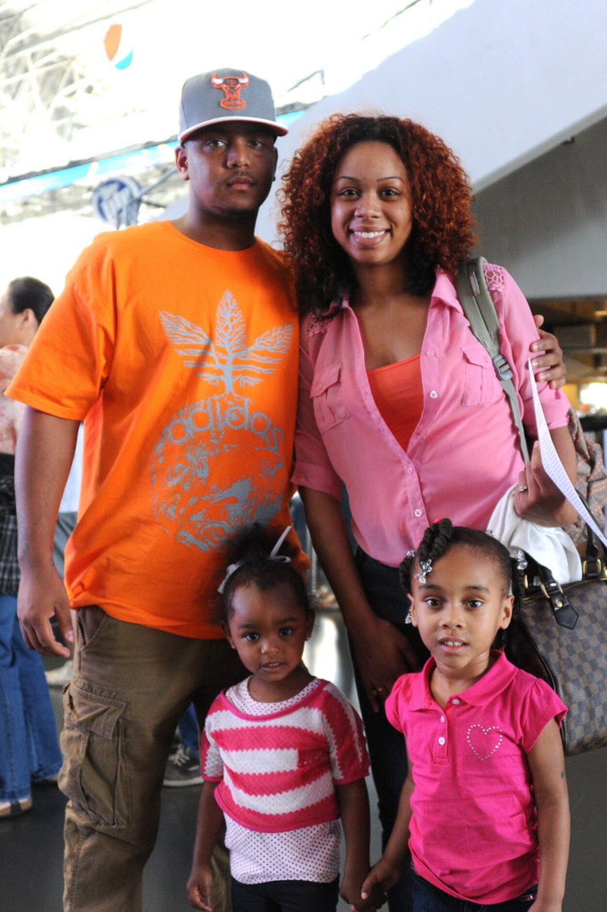 Matthew and Jessica Crawley with their daughters Kennedi, 2, and Jayda, 3, enjoyed their...