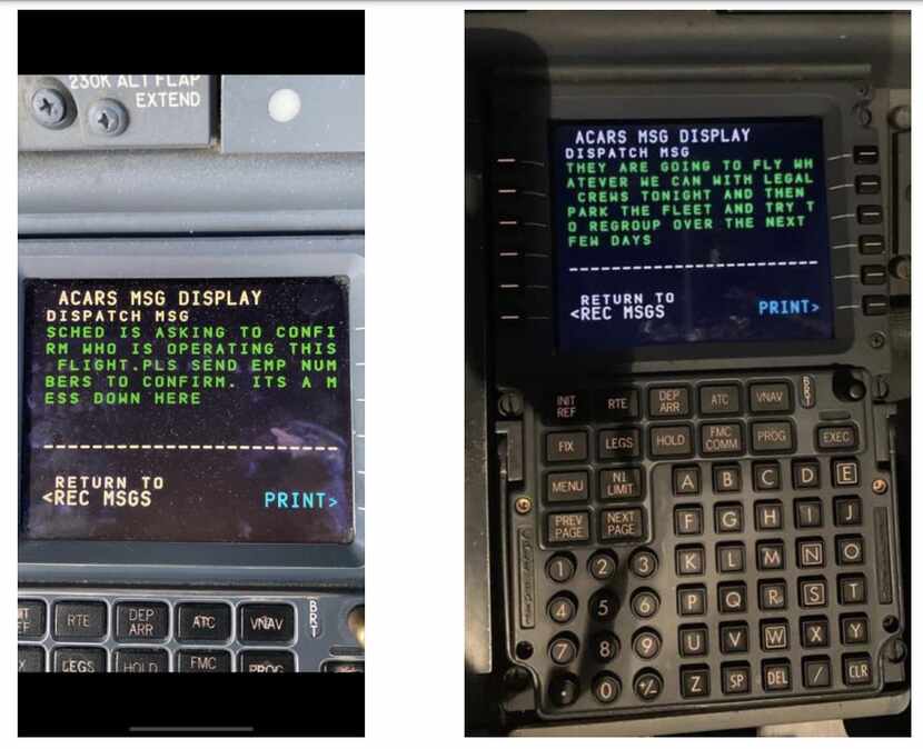 Pictures of onboard crew communication systems on Southwest Airlines jets during the...