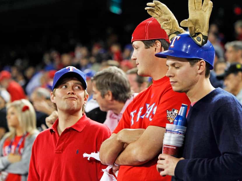 
Rangers fans were disappointed in the late moments of the 2010 World Series against San...