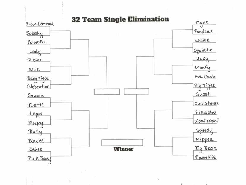 Colleen Inman's seven-year-old son created a tournament bracket with all of his stuffed...