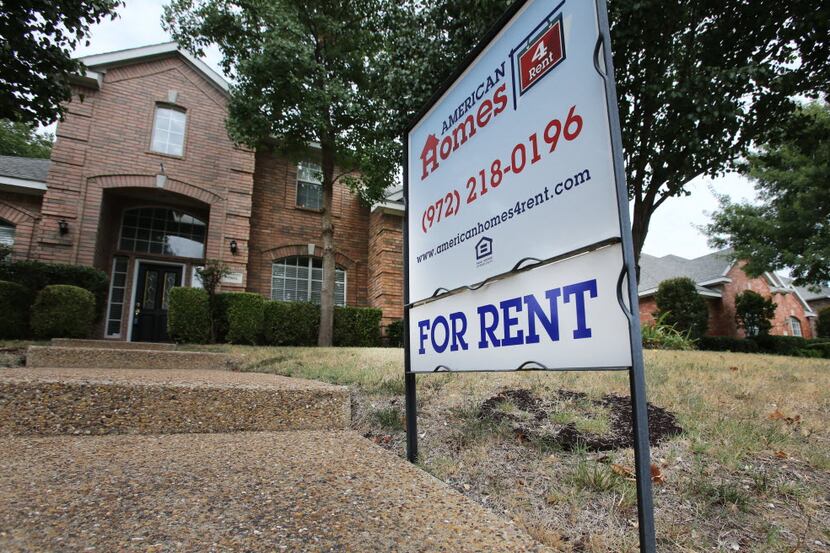 A house for rent in Plano, photographed on Tuesday, September 17, 2013.  (Louis...