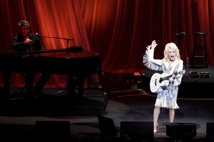 Dolly Parton performs at Verizon Theatre in Grand Prairie, TX, on Dec. 3, 2016. (Jason...