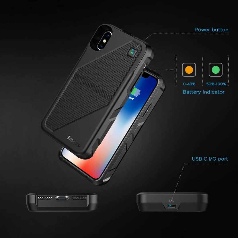 The EasyAcc Battery Case with Wireless Charging for iPhone X