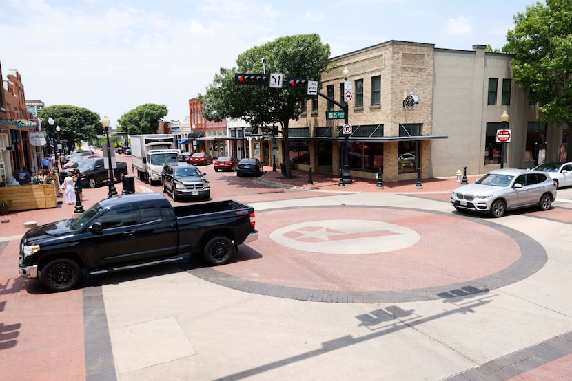 Traffic passed through the intersection of K Avenue and 15th Street on June 8, 2023, in Plano. 